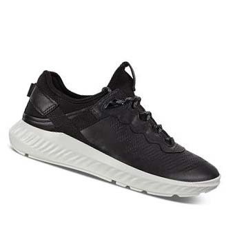 Men's Ecco St.1 Lite Sneakers Black | Canada 653PJJ